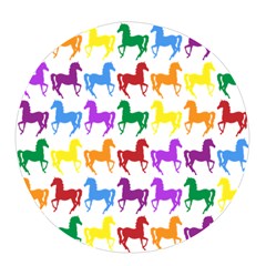 Colorful Horse Background Wallpaper Pop socket (White)