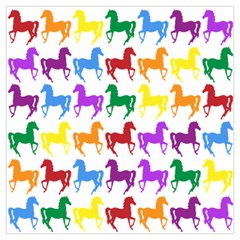 Colorful Horse Background Wallpaper Lightweight Scarf  by Amaryn4rt
