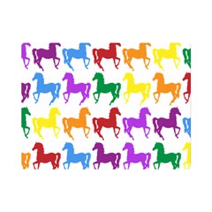 Colorful Horse Background Wallpaper Premium Plush Fleece Blanket (Mini)