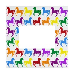Colorful Horse Background Wallpaper White Box Photo Frame 4  x 6 