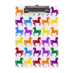 Colorful Horse Background Wallpaper A5 Acrylic Clipboard