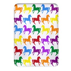 Colorful Horse Background Wallpaper Rectangular Glass Fridge Magnet (4 Pack) by Amaryn4rt