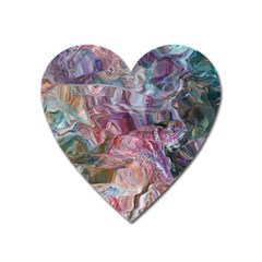 Blended Waves Heart Magnet by kaleidomarblingart