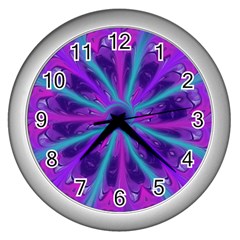 Wallpaper Tie Dye Pattern Wall Clock (silver)