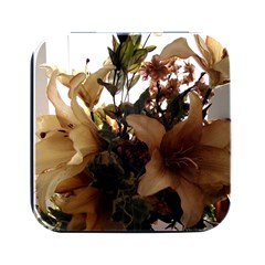 Lilies-1-1 Square Metal Box (black) by bestdesignintheworld
