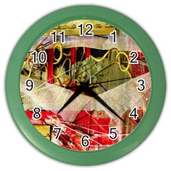 Collage Color Wall Clock by bestdesignintheworld