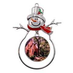 Hot Day In  Dallas-6 Metal Snowman Ornament by bestdesignintheworld