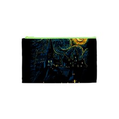 Castle Starry Night Van Gogh Parody Cosmetic Bag (xs)