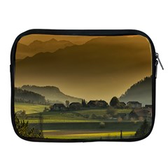 Mountains Village Trees Hills Apple Ipad 2/3/4 Zipper Cases