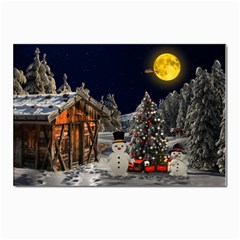 Christmas Landscape Postcards 5  X 7  (pkg Of 10)