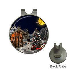 Christmas Landscape Hat Clips With Golf Markers