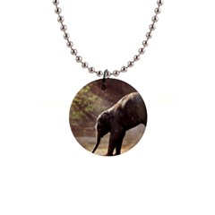 Baby Elephant Watering Hole 1  Button Necklace