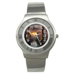 River Buildings City Urban Stainless Steel Watch