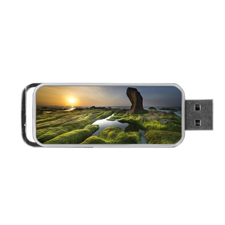 Coast Algae Sea Beach Shore Portable USB Flash (One Side)