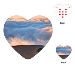 Landscape Sky Clouds Mountain Road Playing Cards Single Design (heart) by Sarkoni