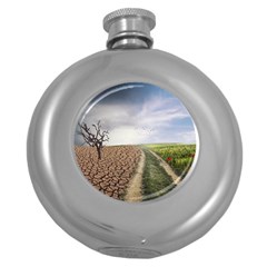 Climate Landscape Round Hip Flask (5 Oz)