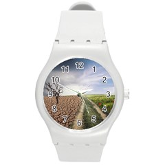 Climate Landscape Round Plastic Sport Watch (m) by Sarkoni