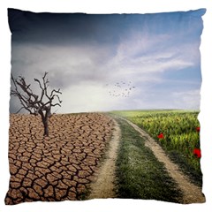 Climate Landscape Large Premium Plush Fleece Cushion Case (two Sides)