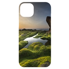 Coast Algae Sea Beach Shore Iphone 14 Plus Black Uv Print Case by Sarkoni