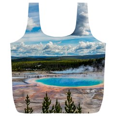 Mountains Trail Forest Yellowstone Full Print Recycle Bag (xl)