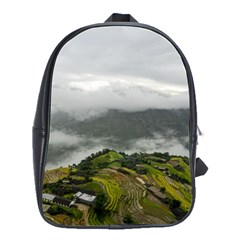 Residential Paddy Field Step Cloud School Bag (large)