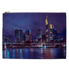 Frankfurt City Skyline Skyscraper Cosmetic Bag (xxl) by Sarkoni