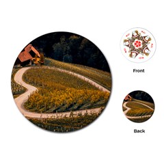 Vineyard Agriculture Farm Autumn Playing Cards Single Design (round)
