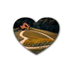 Vineyard Agriculture Farm Autumn Rubber Coaster (heart)