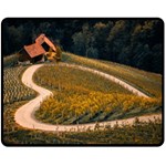 Vineyard Agriculture Farm Autumn Fleece Blanket (Medium) 60 x50  Blanket Front