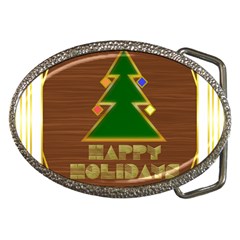 Art Deco Holiday Card Belt Buckles by Amaryn4rt