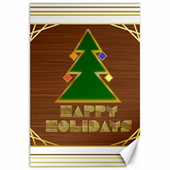 Art Deco Holiday Card Canvas 24  X 36  by Amaryn4rt