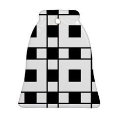 Black And White Pattern Bell Ornament (two Sides) by Amaryn4rt