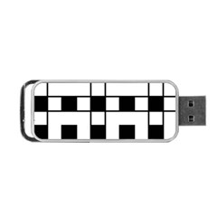 Black And White Pattern Portable Usb Flash (two Sides) by Amaryn4rt