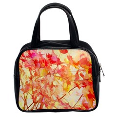 Monotype Art Pattern Leaves Colored Autumn Classic Handbag (two Sides) by Amaryn4rt