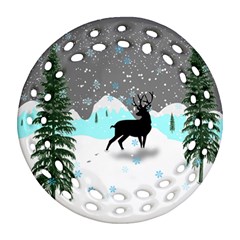 Rocky Mountain High Colorado Round Filigree Ornament (two Sides) by Amaryn4rt