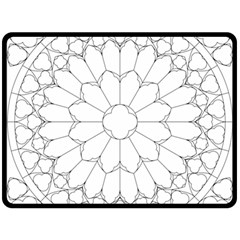 Roses Stained Glass Two Sides Fleece Blanket (large) by Amaryn4rt