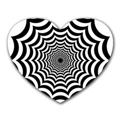 Spider Web Hypnotic Heart Mousepad by Amaryn4rt