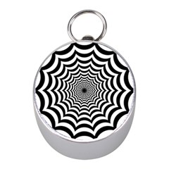 Spider Web Hypnotic Mini Silver Compasses by Amaryn4rt