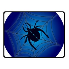Spider On Web Two Sides Fleece Blanket (small) by Amaryn4rt
