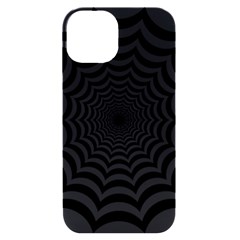 Spider Web Hypnotic Iphone 14 Black Uv Print Case by Amaryn4rt