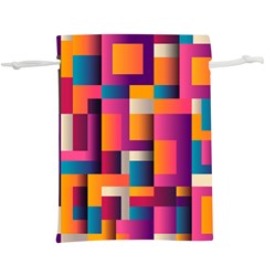 Abstract Background Geometry Blocks Lightweight Drawstring Pouch (xl) by Amaryn4rt