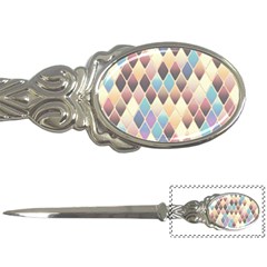 Abstract Colorful Diamond Background Tile Letter Opener by Amaryn4rt
