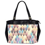 Abstract Colorful Diamond Background Tile Oversize Office Handbag (2 Sides) Front