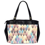 Abstract Colorful Diamond Background Tile Oversize Office Handbag (2 Sides) Back