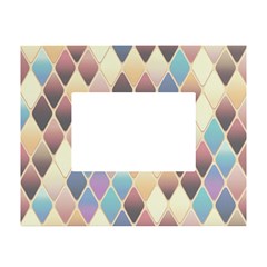 Abstract Colorful Diamond Background Tile White Tabletop Photo Frame 4 x6  by Amaryn4rt