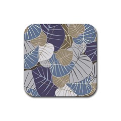 Ackground Leaves Desktop Rubber Coaster (square) by Amaryn4rt