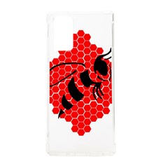 Bee Logo Honeycomb Red Wasp Honey Samsung Galaxy Note 20 Tpu Uv Case by Amaryn4rt