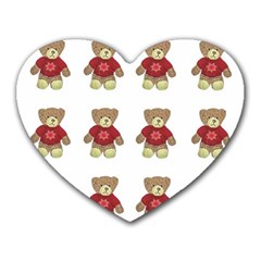 Bear Plush Toys Teddy Bear Heart Mousepad by Amaryn4rt