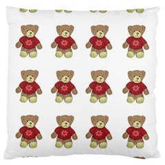 Bear Plush Toys Teddy Bear Standard Premium Plush Fleece Cushion Case (one Side) by Amaryn4rt