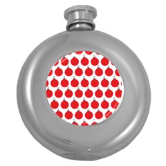 Christmas Baubles Bauble Holidays Round Hip Flask (5 Oz) by Amaryn4rt